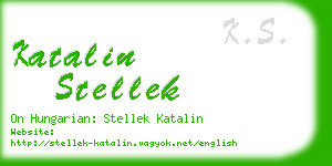 katalin stellek business card